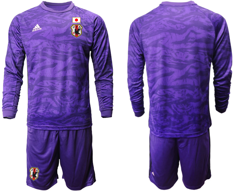 Men 2020-2021 Season National team Japan goalkeeper Long sleeve purple Soccer Jersey